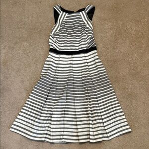 Anthropologie Eva Franco Black and White Striped Midi Dress
